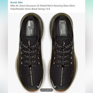 BNIB men’s Nike air zoom structure 22 shield 9 olive black